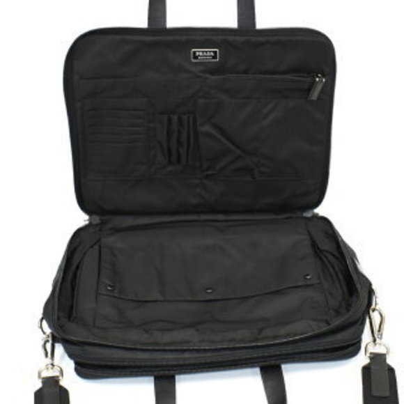 Prada business briefcase triangular plate triangle black - Picture 7 of 9